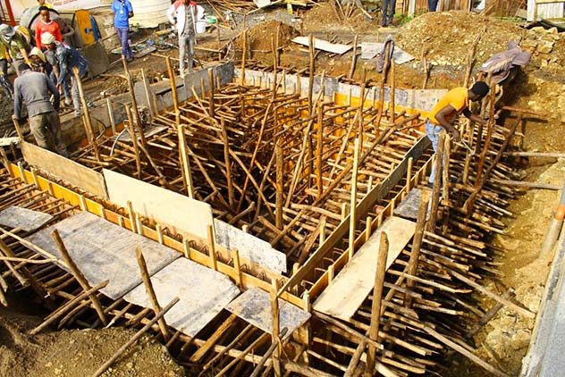 Construction d'une réserve d'eau au prieuré d'Addis Abeba