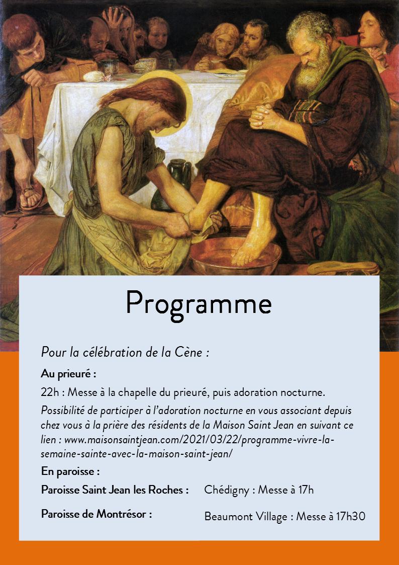 Programme Jeudi Saint Programme Jeudi Saint