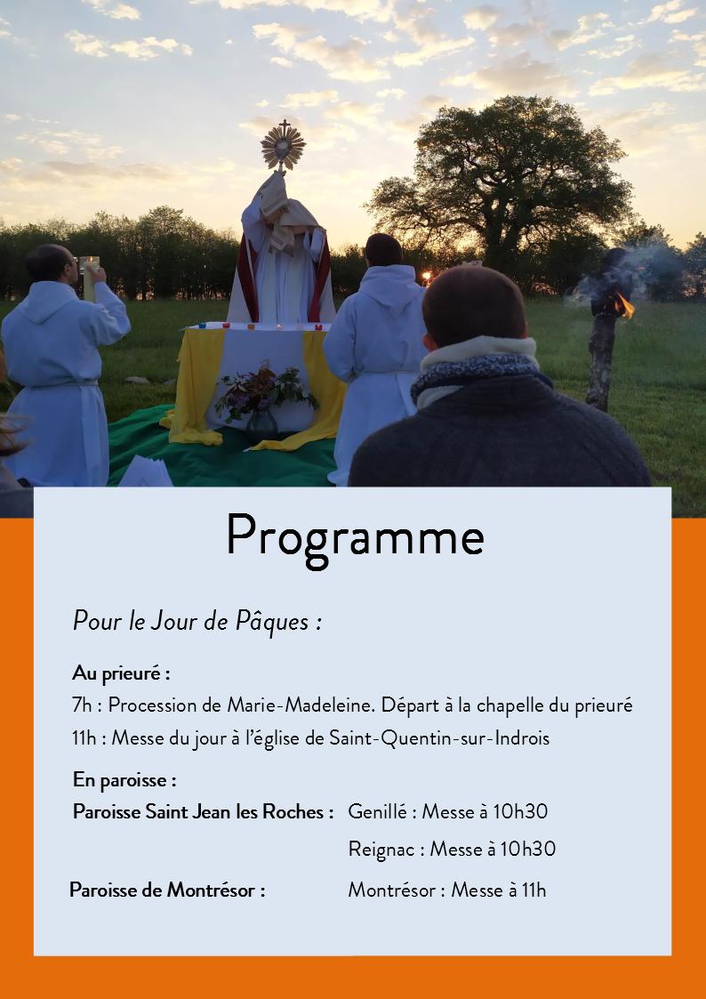 Programme Jour de Pâques Programme Jour de Pâques